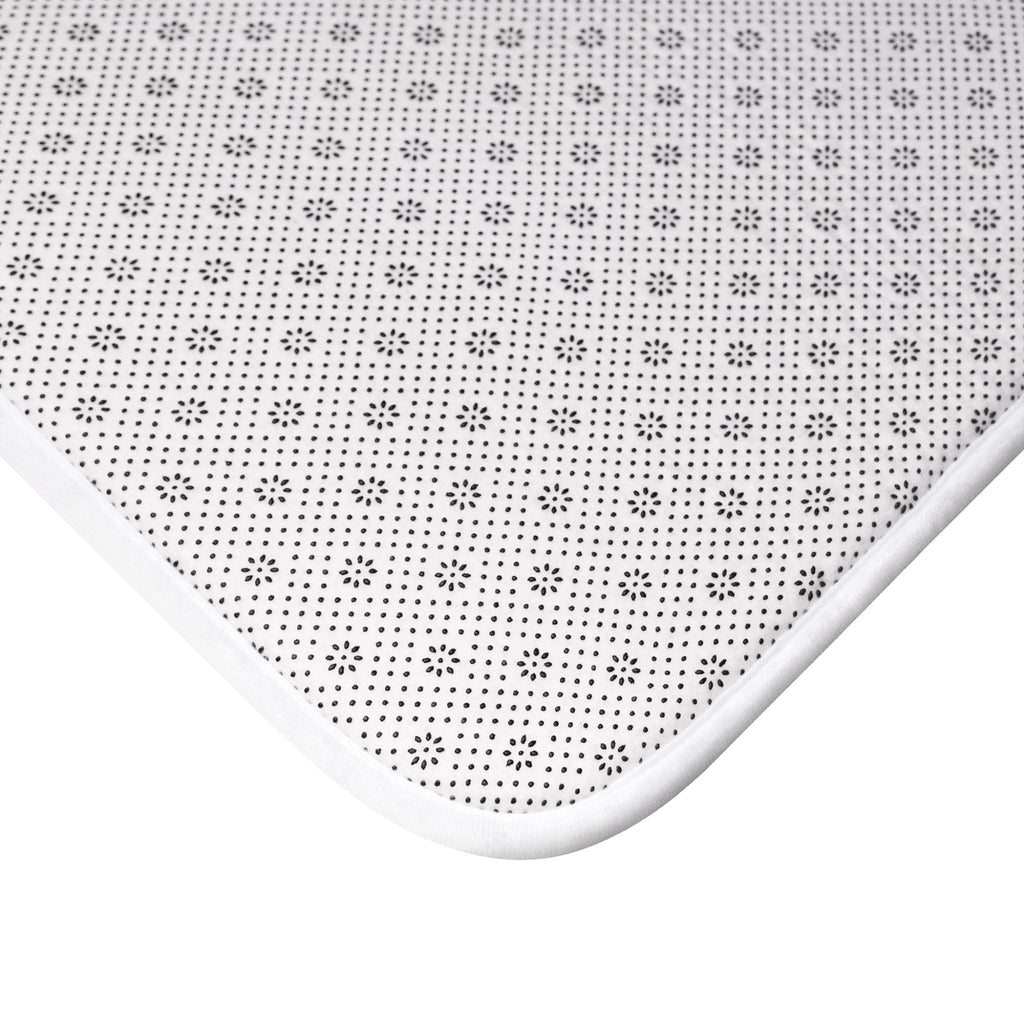 Nautical Blue “Le Bain” Bath Mat — Striped Kid's Sailboat Bathroom Rug