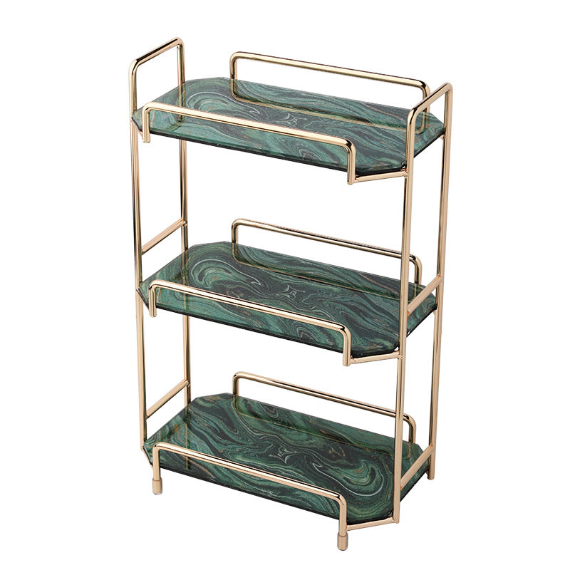 Zhiyou Nordic Inspired Cosmetic Storage Rack For Skincare And Perfume Metal Glass Vanity Organizer For Beauty Enthusiasts