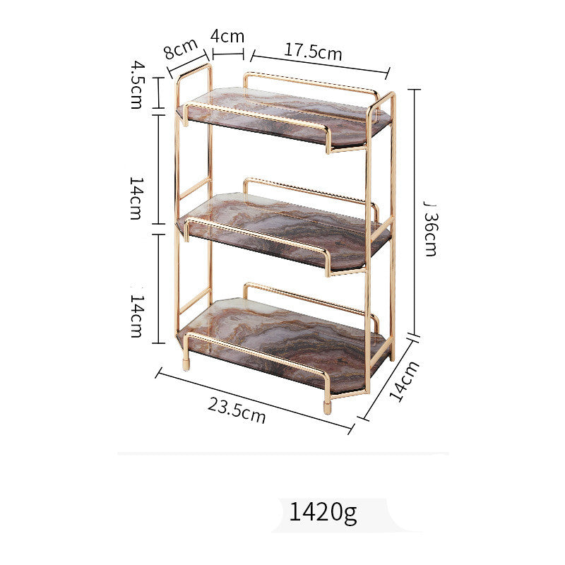 Zhiyou Nordic Inspired Cosmetic Storage Rack For Skincare And Perfume Metal Glass Vanity Organizer For Beauty Enthusiasts