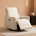 Power Recliner Chair With Linen Upholstery Lumbar Support
