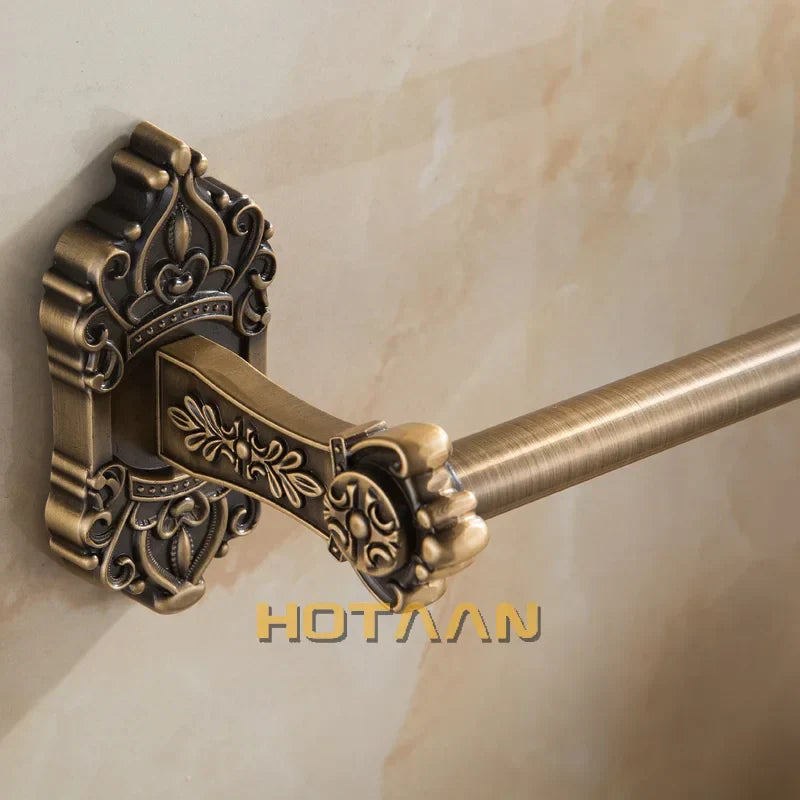 DecorBites™ Antique Brass Towel Bar - Wall Mounted Bathroom Accessories