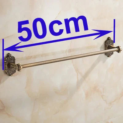DecorBites™ Antique Brass Towel Bar - Wall Mounted Bathroom Accessories