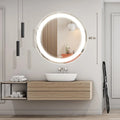 Hausvita Round LED Vanity Mirror With Dimmable Lights For Elegant Bathroom Grooming