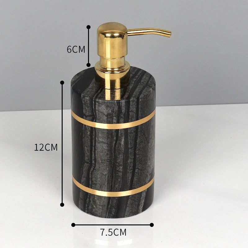 DecorBites™ Black Marble Bathroom Accessories Set