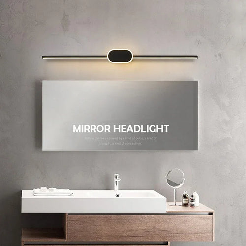 Bathroom Wall Lamp With Built In Vanity Mirror LED Strip Aluminum Modern Luxury For Contemporary Bathrooms
