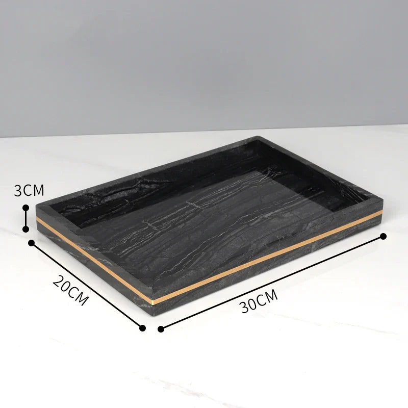 DecorBites™ Black Marble Bathroom Accessories Set