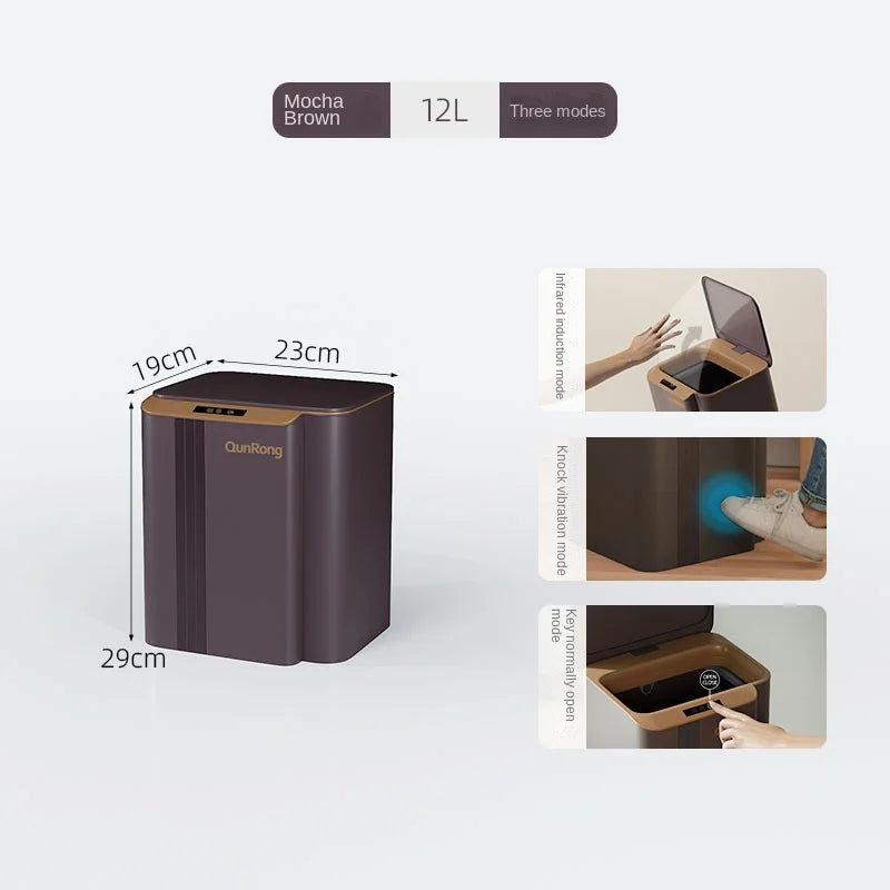 DecorBites™ 20L Smart Sensor Trash Can: Luxury Garbage Bucket for Kitchen, Bathroom, and Toilet