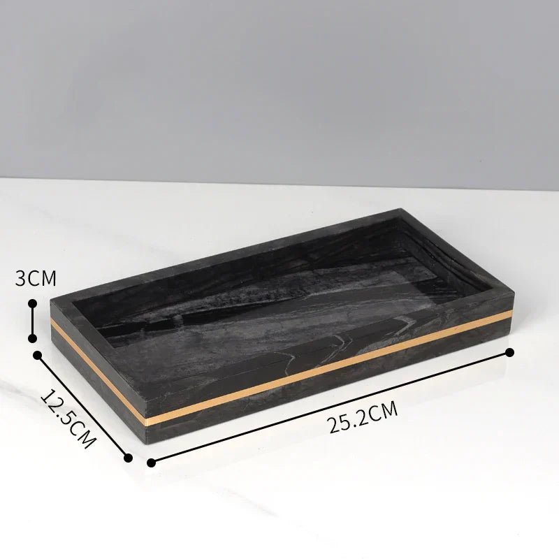 DecorBites™ Black Marble Bathroom Accessories Set