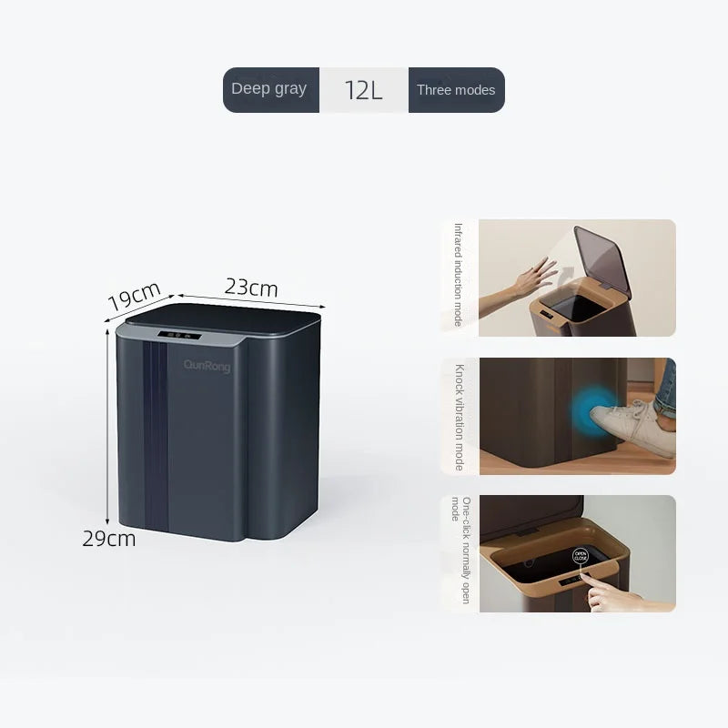 DecorBites™ 20L Smart Sensor Trash Can: Luxury Garbage Bucket for Kitchen, Bathroom, and Toilet