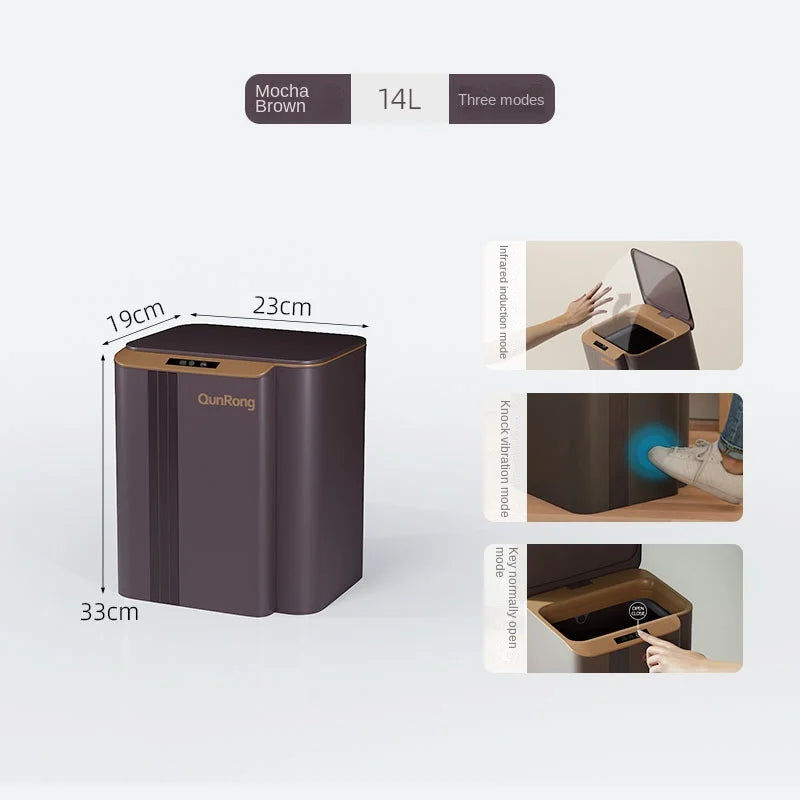 DecorBites™ 20L Smart Sensor Trash Can: Luxury Garbage Bucket for Kitchen, Bathroom, and Toilet