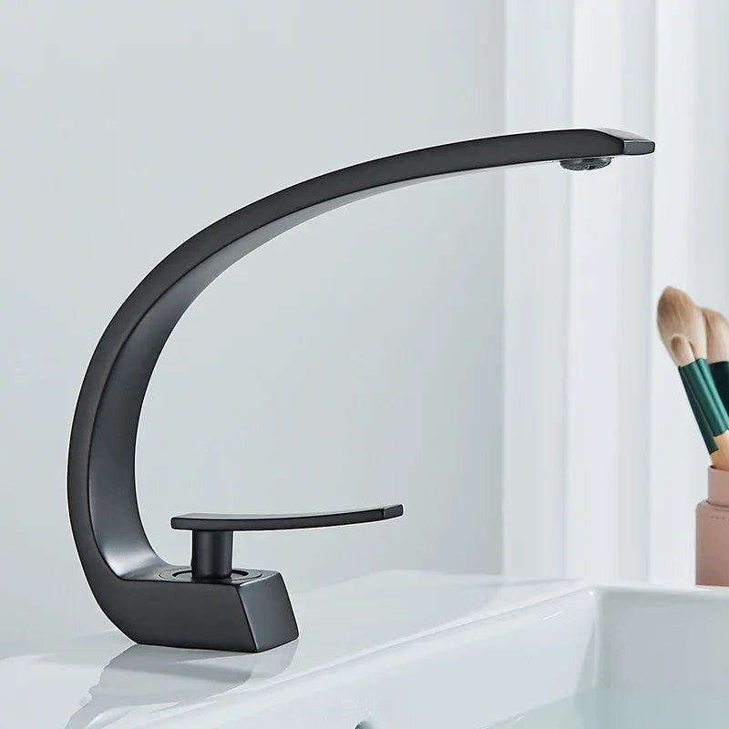 DecorBites™ Black Luxury Brass Basin Faucet Mixer Tap