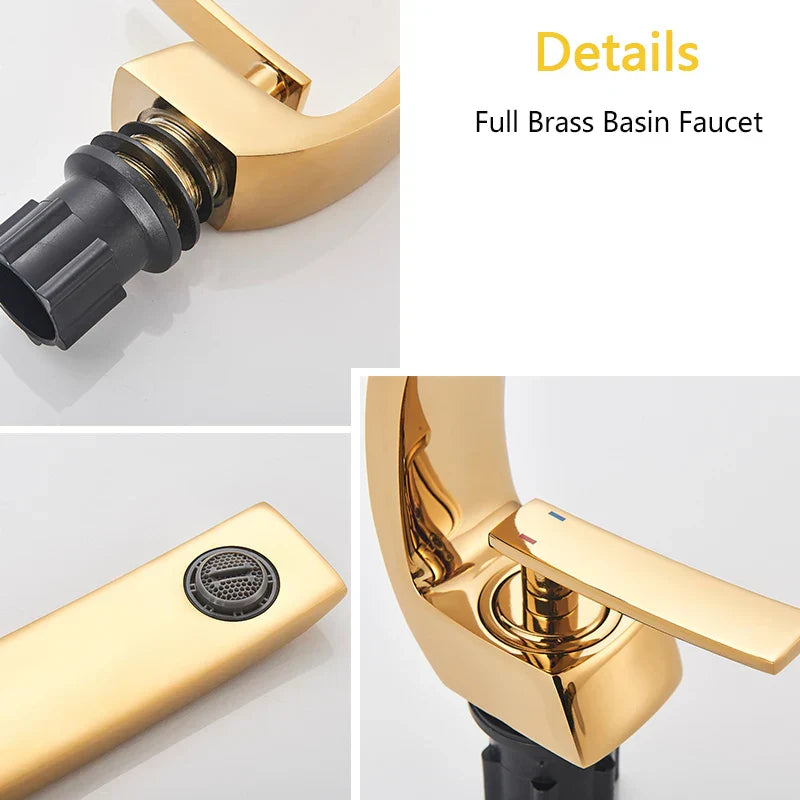 DecorBites™ Black Luxury Brass Basin Faucet Mixer Tap