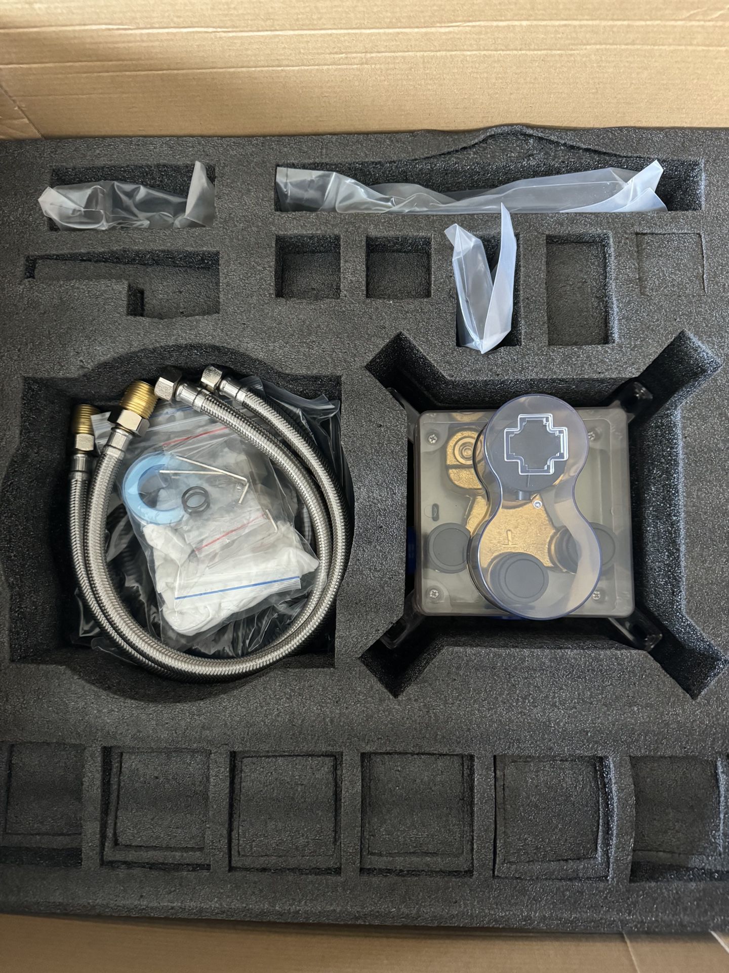Trustmi Thermostatic Shower System Matte Black With Brass 3-Way Diverter Precise Temperature Control For Home Bathrooms