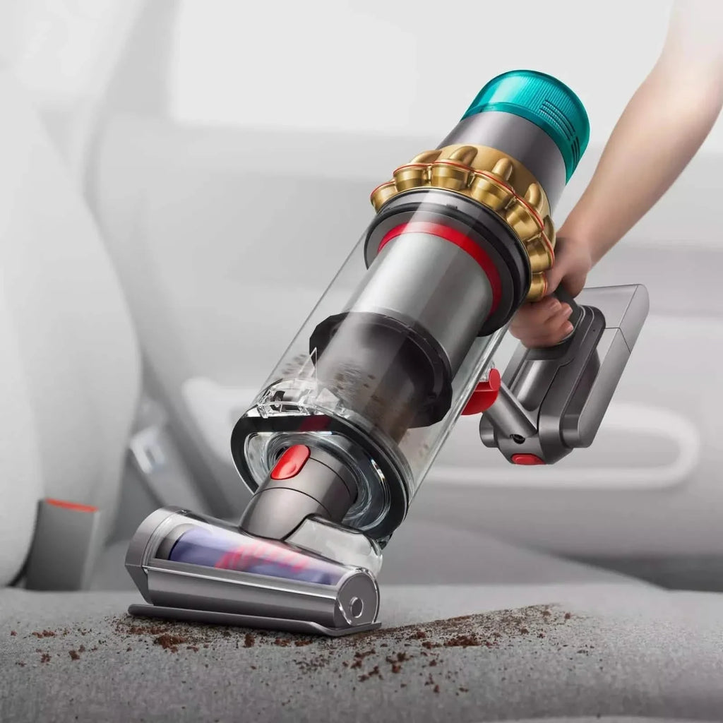 Dyson V15 Detect Absolute Stick Vacuum Cleaner With HEPA Filtration Laser Dust Detection Gold Finish For Pet Owners