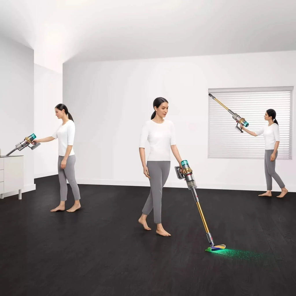 Dyson V15 Detect Absolute Stick Vacuum Cleaner With HEPA Filtration Laser Dust Detection Gold Finish For Pet Owners