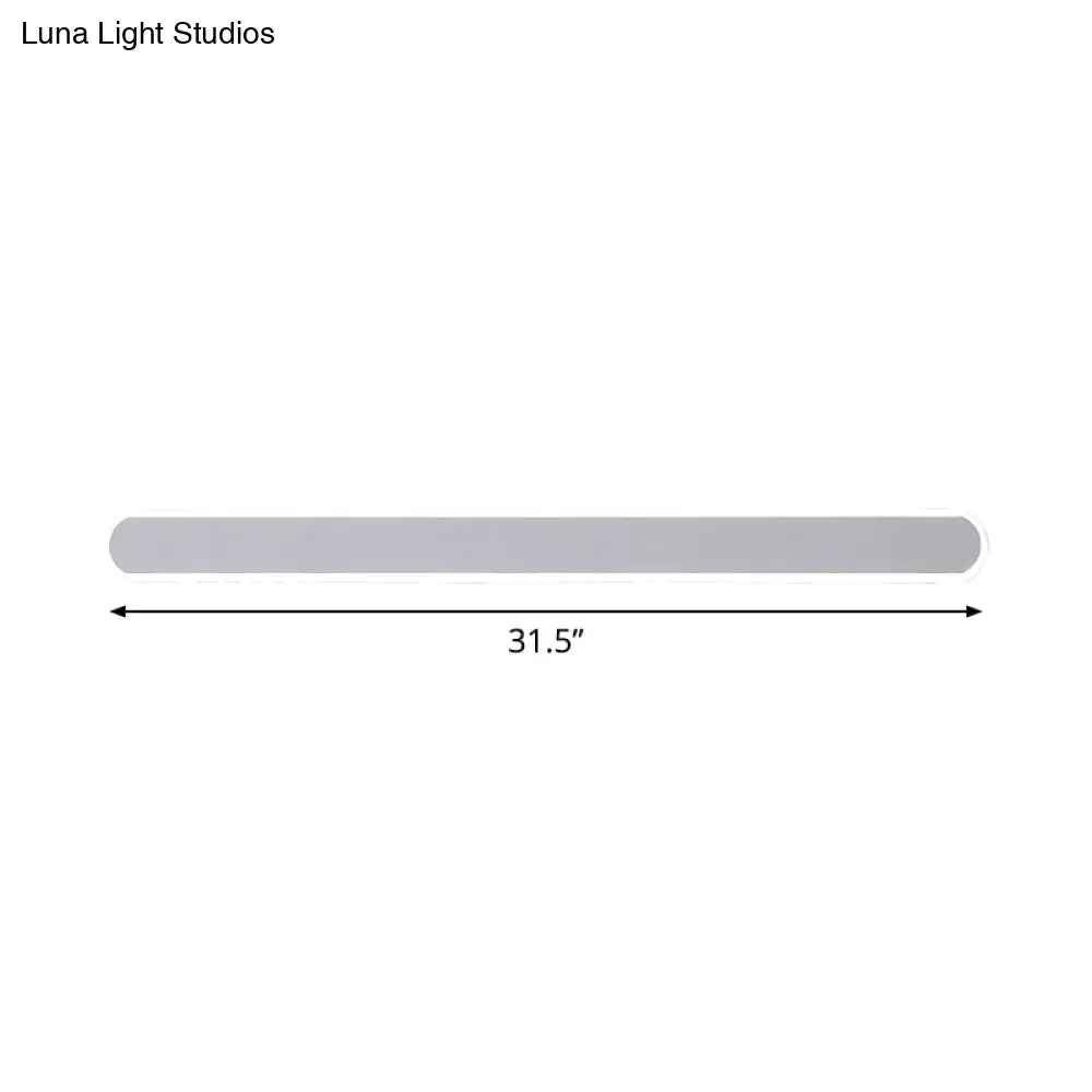 DecorBites™ Minimalist LED Vanity Mirror Light - Oblong Flush Wall Sconce in Warm/White Light, 16/23.5/31.5 Inch Length